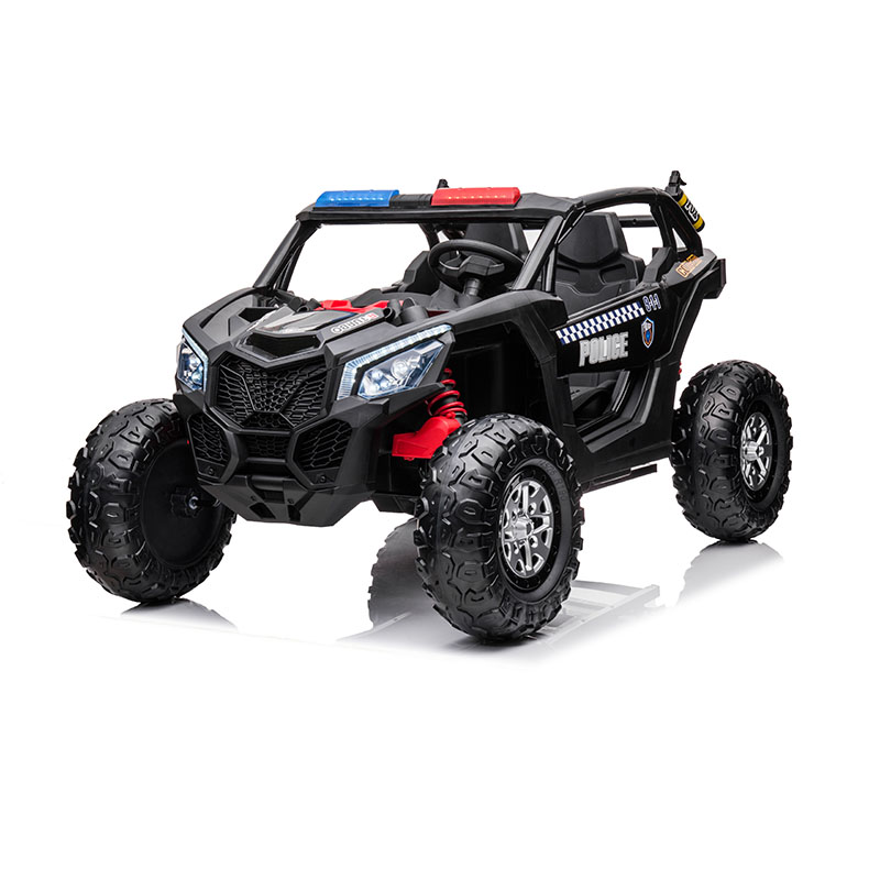 12V 2WD Kids Ride-On Police UTV com absorção de choque nas quatro rodas