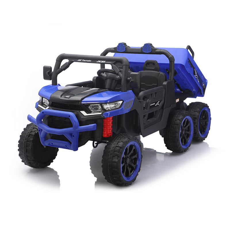 Carro elétrico infantil 12V 4WD de 2 lugares com balde traseiro