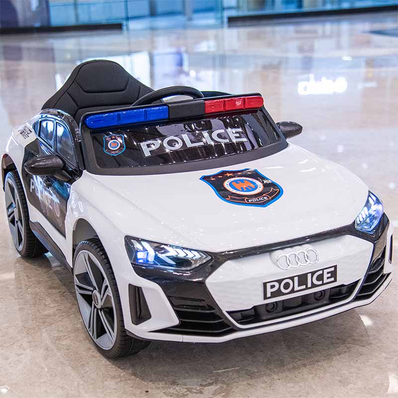 Carro de polícia infantil de brinquedo com bateria de 12V