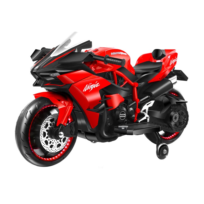 Motocicleta de passeio de tamanho grande 12V para crianças mais velhas com música e luz