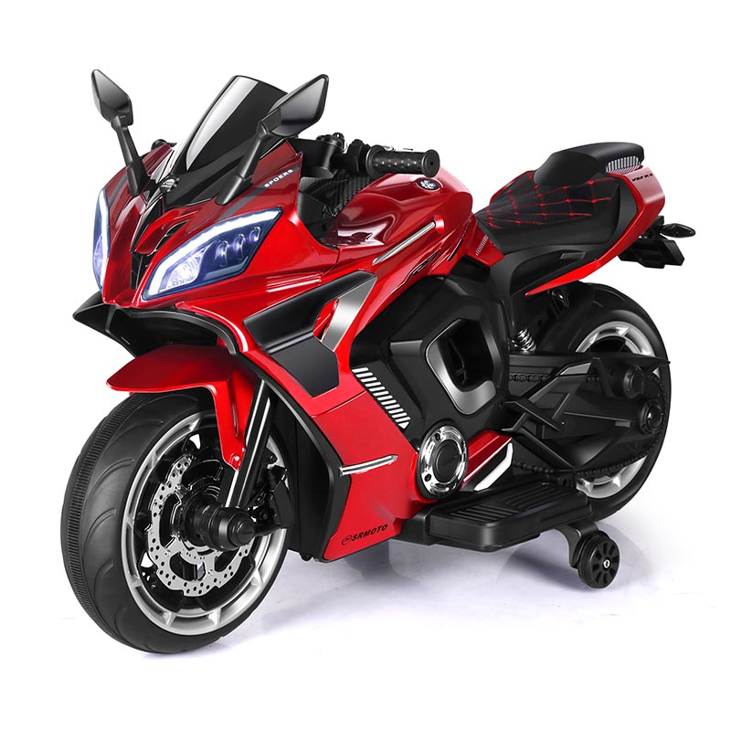 Motocicleta elétrica infantil 12V Dual Drive com chave de partida