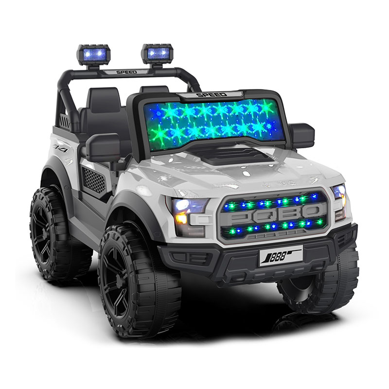 Carro elétrico infantil com motor duplo 12V com controle remoto e música