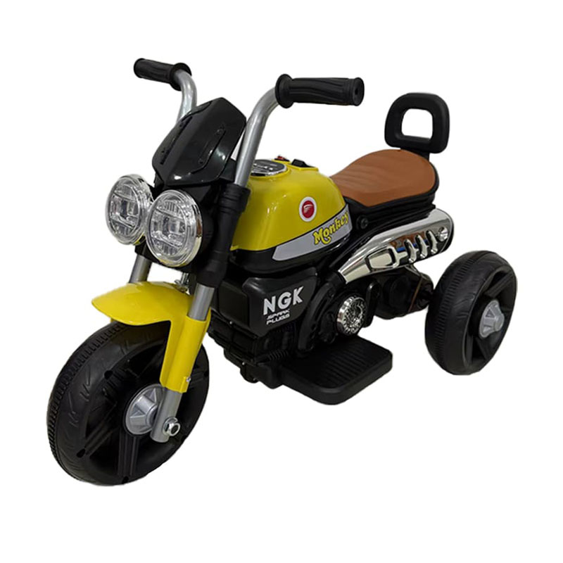 Motocicleta elétrica infantil 6V com luzes LED e educação infantil