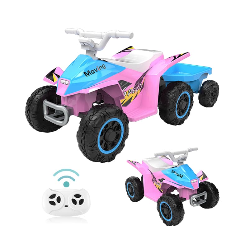 Passeio de quadriciclo off-road infantil 6V com cama basculante traseira