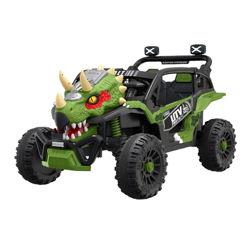 Passeio de carro elétrico infantil 12V em carro dinossauro UTV