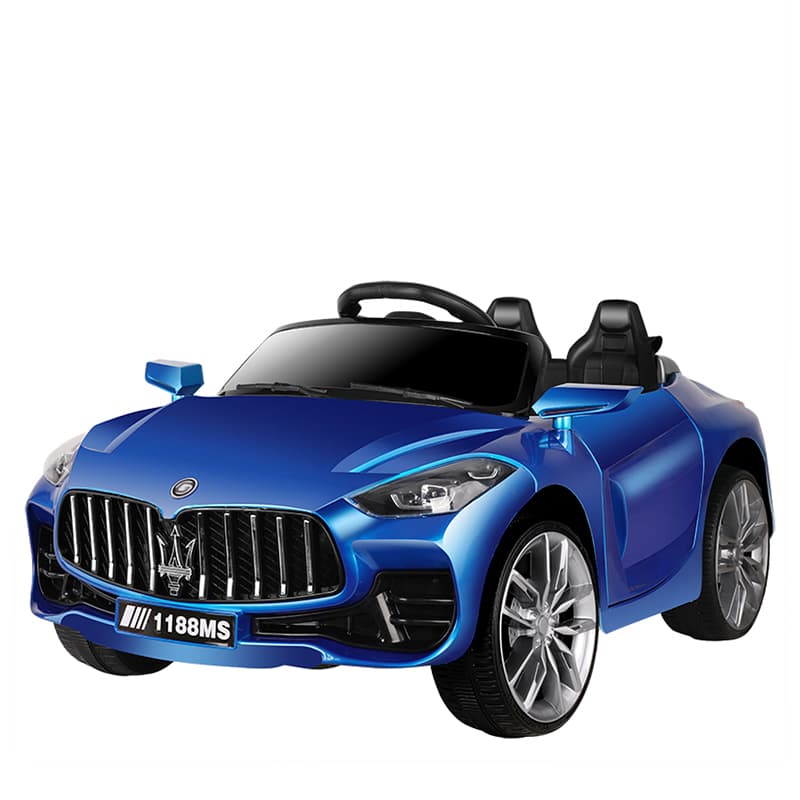 Carro de brinquedo elétrico com dois assentos e partida com uma tecla